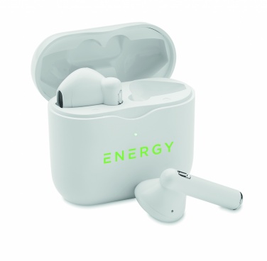 Logo trade business gifts image of: TWS earbuds with charging base