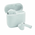 TWS earbuds with charging base, White