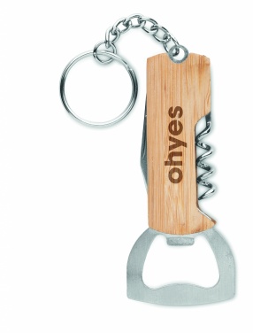 Logo trade promotional gift photo of: 3 in 1 bamboo pocket tool