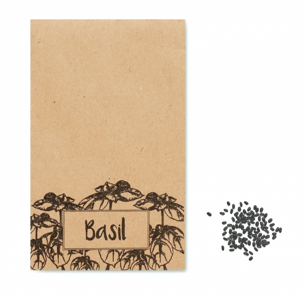 Logotrade promotional giveaway image of: Basil seeds in craft envelope