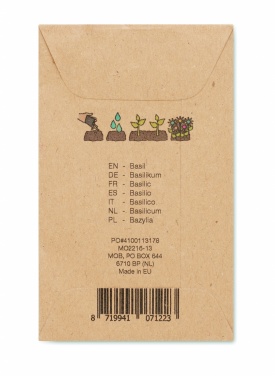 Logo trade promotional merchandise photo of: Basil seeds in craft envelope