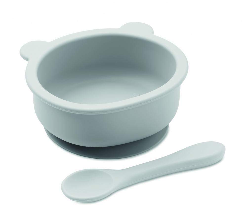 Logotrade promotional product image of: Silicone spoon, bowl baby set