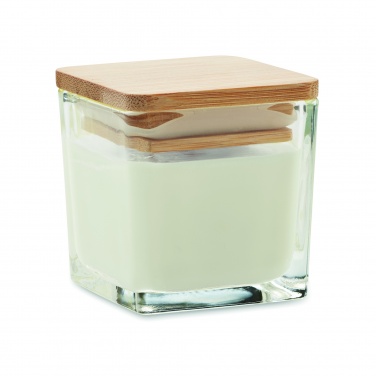 Logo trade promotional giveaway photo of: Squared fragranced candle 50gr