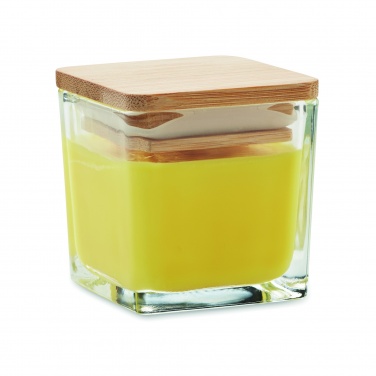 Logo trade promotional merchandise image of: Squared fragranced candle 50gr