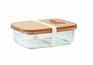 Logo trade promotional gift photo of: Glass lunch box with cork lid