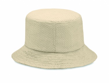 Logo trade business gifts image of: 9aper straw bucket hat