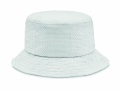 9aper straw bucket hat, White