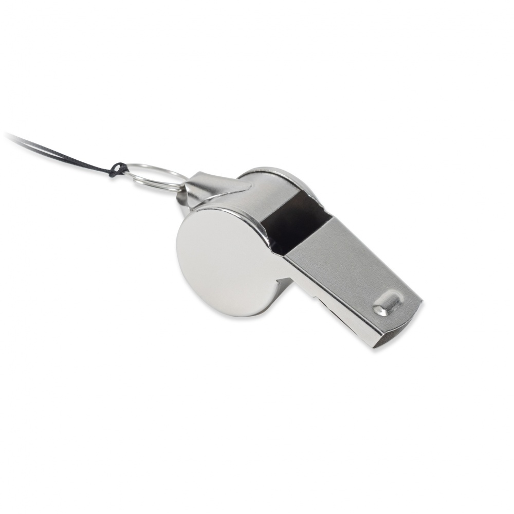 Logo trade promotional gifts picture of: Metal whistle