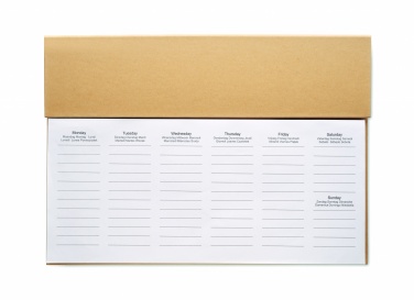 Logo trade promotional merchandise image of: Weekly desktop planner