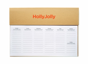 Logo trade promotional merchandise photo of: Weekly desktop planner