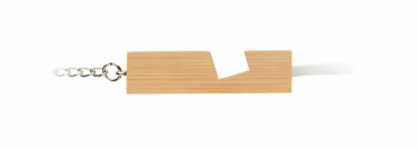 Logo trade corporate gifts picture of: Bamboo key ring and stand Salo