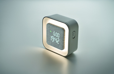 Logo trade promotional giveaway photo of: Recycled ABS/RPET alarm clock Stuttgart