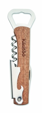 Logo trade promotional merchandise picture of: 3 in 1 bamboo bottle opener WOOL