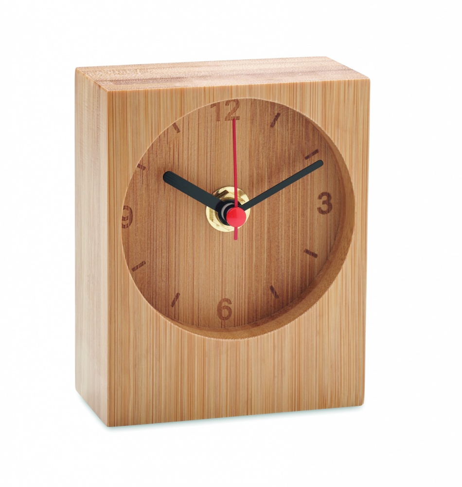 Logotrade promotional gifts photo of: Bamboo table clock