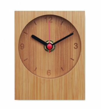 Logotrade corporate gift image of: Bamboo table clock