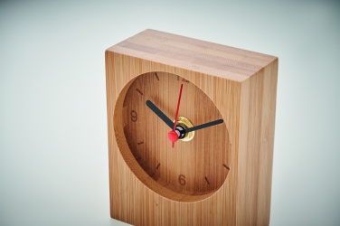 Logo trade promotional product photo of: Bamboo table clock