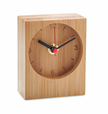 Logotrade promotional product image of: Bamboo table clock