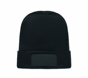 Logo trade promotional merchandise image of: Unisex beanie RPET polyester