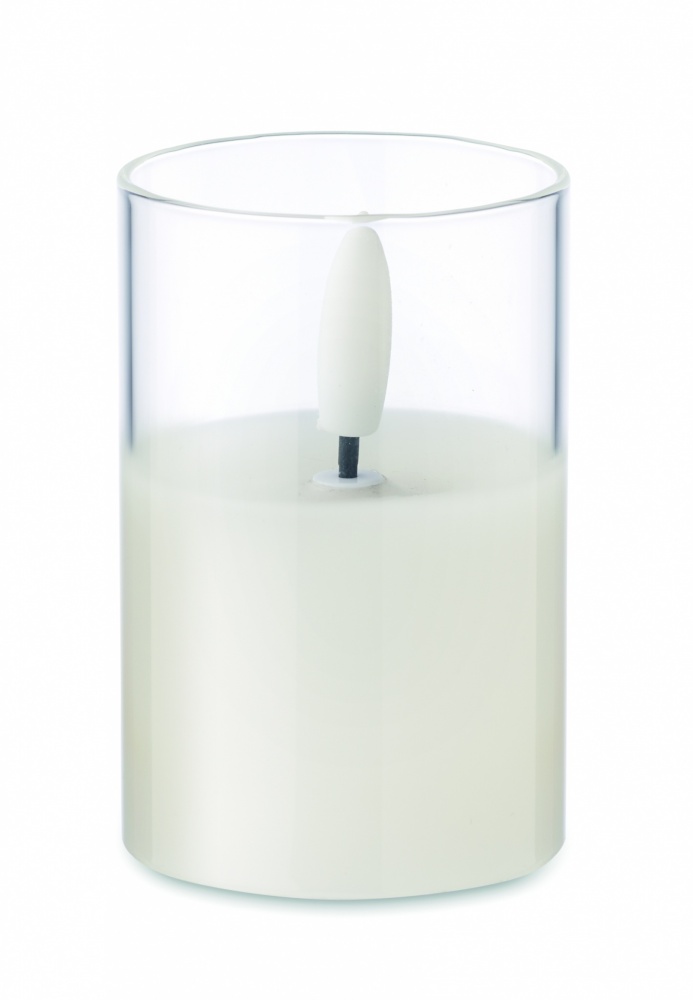 Logo trade promotional item photo of: LED wax candle in glass holder