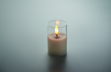 Logo trade promotional gifts image of: LED wax candle in glass holder