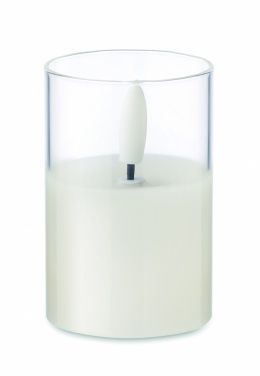 Logo trade promotional products picture of: LED wax candle in glass holder