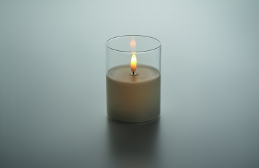 Logo trade promotional item photo of: LED wax candle in glass holder