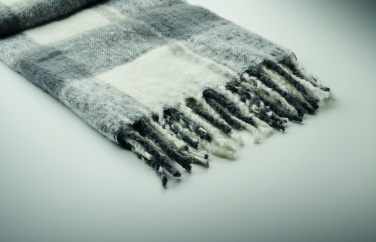 Logo trade corporate gifts picture of: Chequered mohair blanket