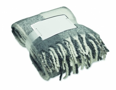 Logo trade corporate gifts picture of: Chequered mohair blanket