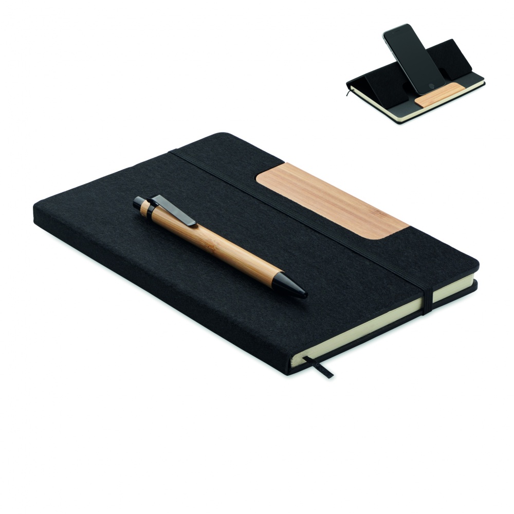 Logo trade promotional items picture of: A5 RPET notebook set