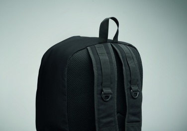 Logotrade promotional gift image of: A 15-inch laptop backpack made of recycled pre-consumer cotton with customizable printing