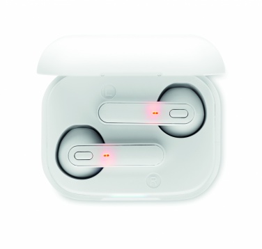 Logo trade corporate gifts image of: TWS earbuds with charging base