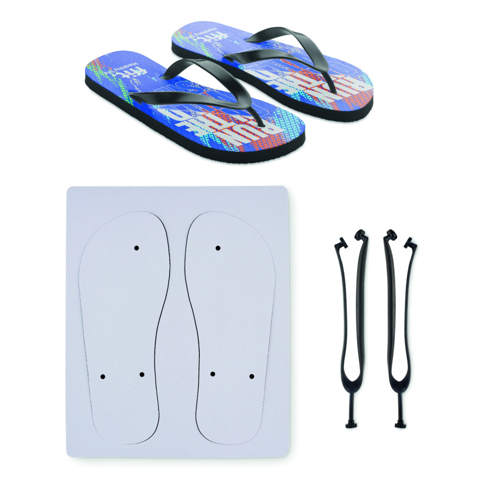 Logo trade promotional giveaways image of: Sublimation beach slippers