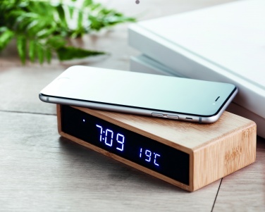 Logo trade promotional item photo of: Wireless charger in bamboo 5W