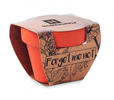 Logo trade promotional merchandise image of: Terracotta pot 'forget me not'