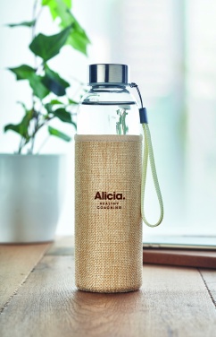 Logo trade advertising products picture of: Glass bottle in pouch 500ml