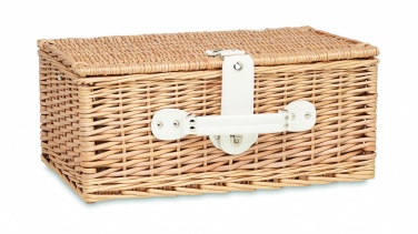 Logo trade promotional gift photo of: Wicker picnic basket 2 people