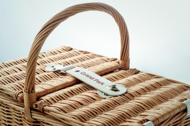 Logotrade promotional giveaway picture of: Wicker picnic basket 4 people