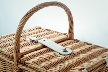 Logo trade promotional items image of: Wicker picnic basket 4 people