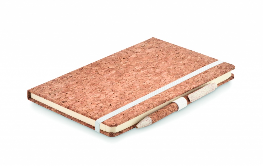 Logo trade corporate gifts image of: A5 cork notebook with pen