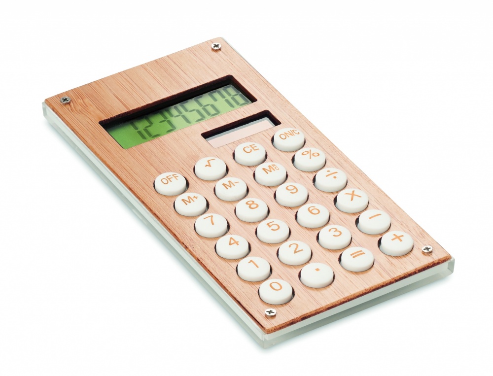 Logotrade promotional giveaway picture of: 8 digit bamboo calculator