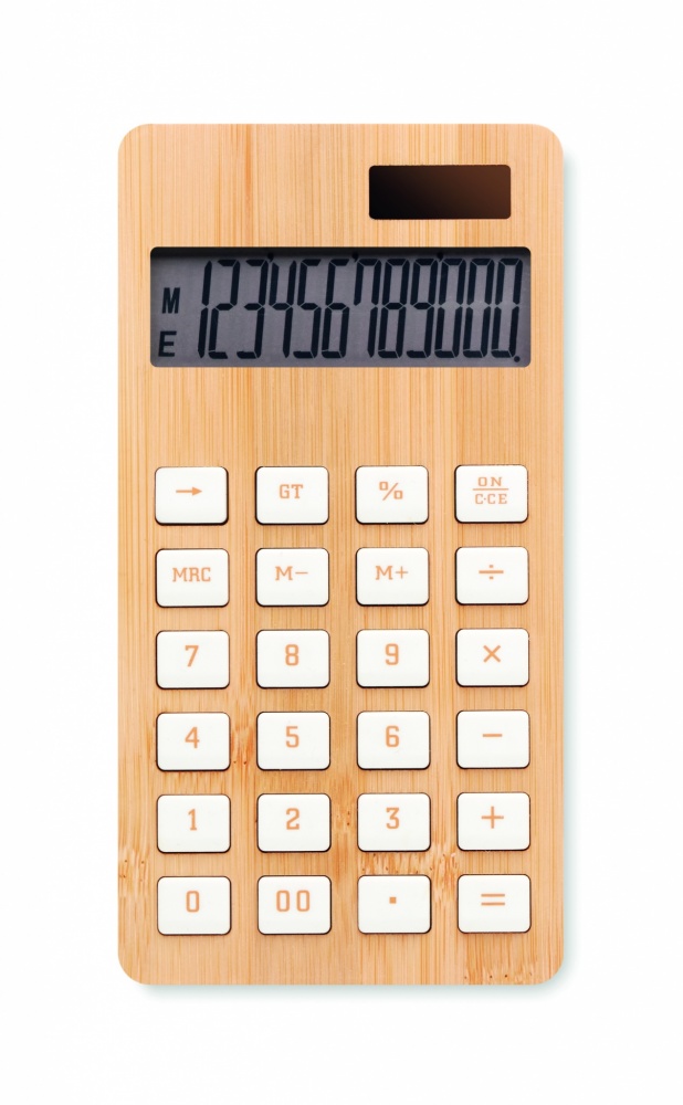 Logo trade business gift photo of: 12 digit bamboo calculator