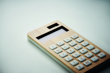 Logo trade business gift photo of: 12 digit bamboo calculator