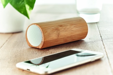 Logotrade promotional item picture of: Wireless bamboo speaker 2x5W