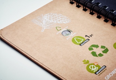 Logo trade promotional product photo of: A5 Pine tree GROWNOTEBOOK™