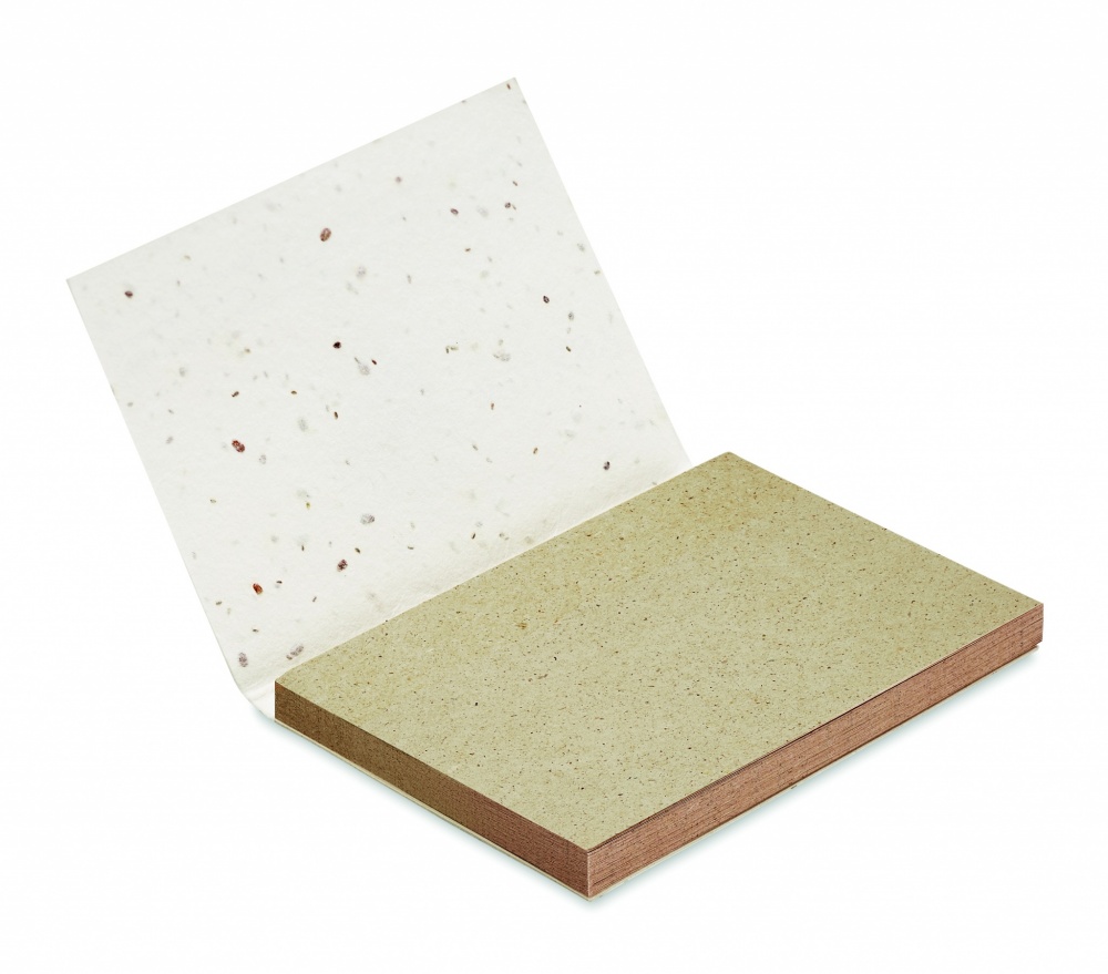 Logo trade promotional products image of: Grass/seed paper memo pad