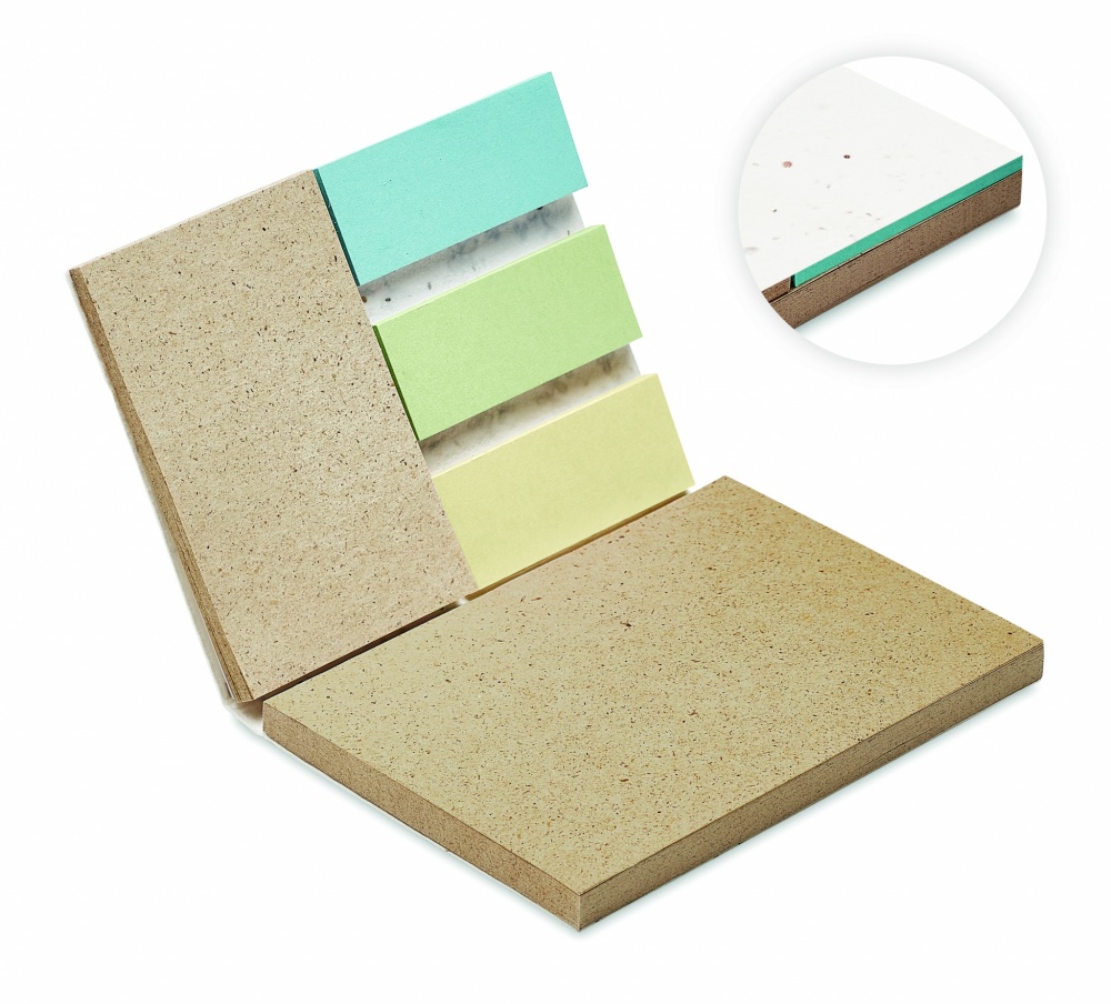 Logo trade business gifts image of: Grass/seed paper memo pad