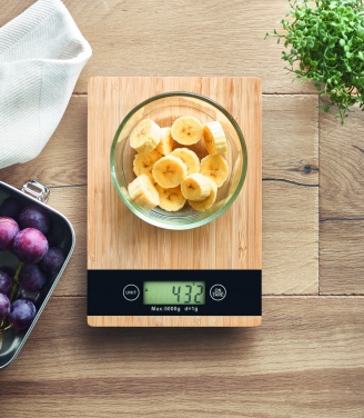 Logotrade promotional merchandise photo of: Bamboo digital kitchen scales