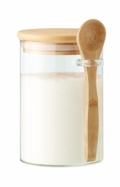 Logo trade promotional giveaways image of: Glass jar with spoon 600 ml