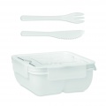 Lunch box with cutlery 600ml, White