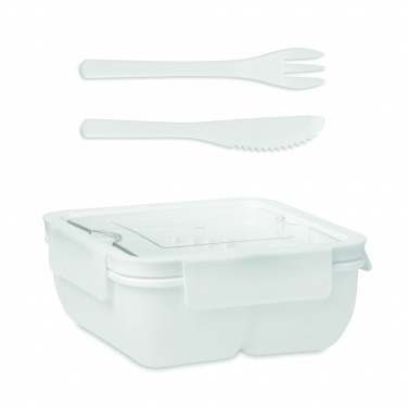 Logo trade promotional item photo of: Lunch box with cutlery 600ml